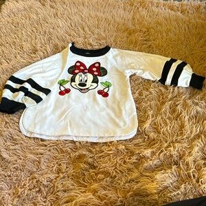 MonnaLlisa. 3/4 sleeve bejeweled, Minnie Mouse, girls, long sleeve shirt, size 6